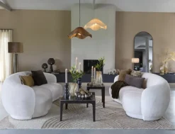 Light en Living Lampenkap cilinder LUBIS bruin - Diverse maten