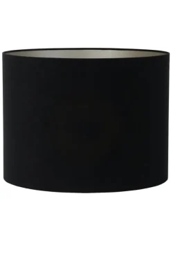 Light en Living Lampenkap cilinder VELOURS zwart-taupe - diverse maten