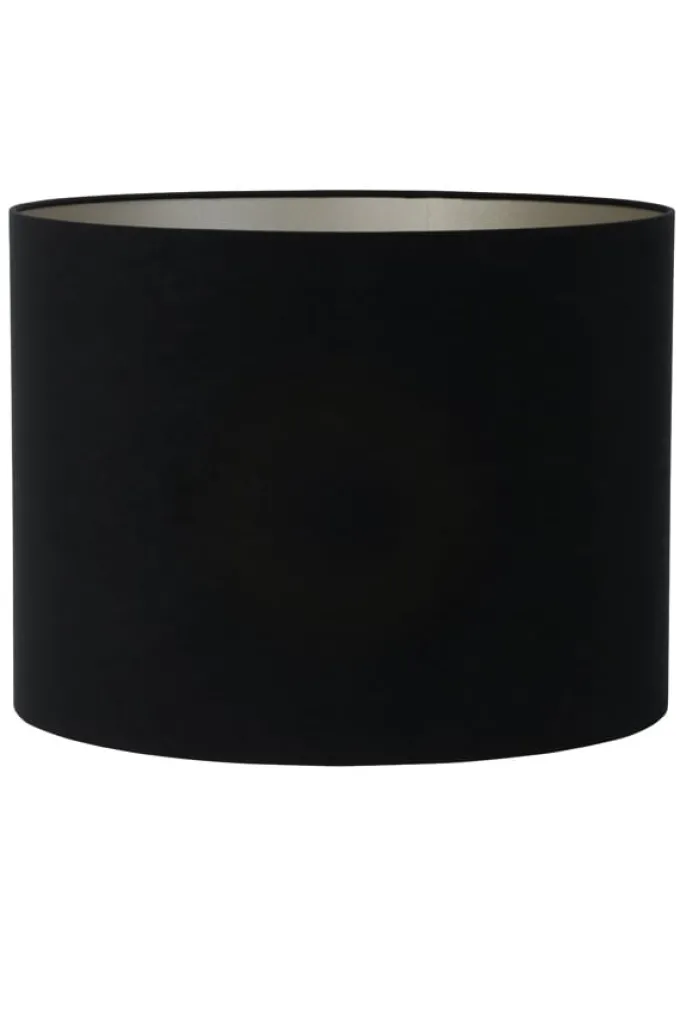 Light en Living Lampenkap cilinder VELOURS zwart-taupe - diverse maten