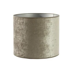 Light en Living Lampenkap Cilinder Chelsea Fluweel Zilver 35-35-30 cm