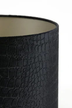 Light en Living Lampenkap cilinder PRAYA zwart 40-40-30 cm
