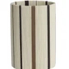 Light en Living Lampenkap cilinder 25-25-36 cm MEDAN crème+bruin+donker bruin