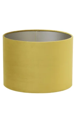 Light en Living Lampenkap cilinder 25-25-18 cm Velours goud