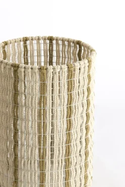 Light en Living Lampenkap 26-26-36,5 cm SIMBELIN crème + olijfgroen