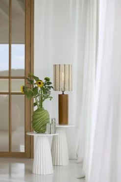 Light en Living Lampenkap 26-26-36,5 cm SIMBELIN crème + olijfgroen
