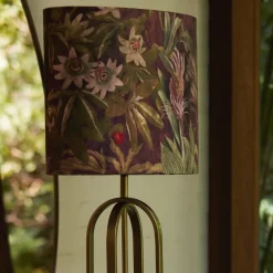 Light en Living Lampenkap ovaal recht smal 38-17,5-28 cm PASSION paars