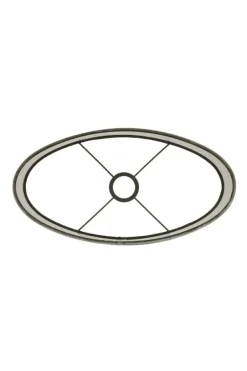 Light en Living Lampenkap ovaal recht smal ZINC taupe - diverse afmetingen