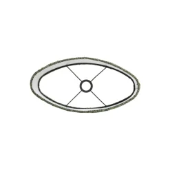 Light en Living Lampenkap ovaal recht smal 30-15-25 cm OSIRE groen