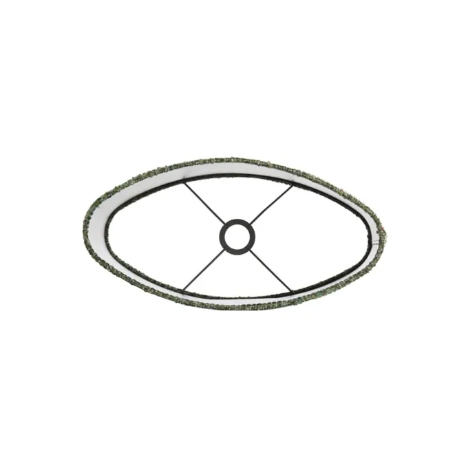Light en Living Lampenkap ovaal recht smal 30-15-25 cm OSIRE groen