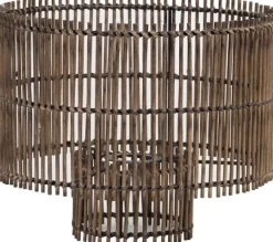 Light en Living Lampenkap RODGER bamboo Bruin Ø30x25 cm