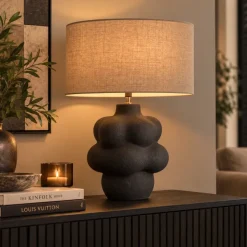 Light en Living Lampvoet CARILO Zwart Ø33x50 cm