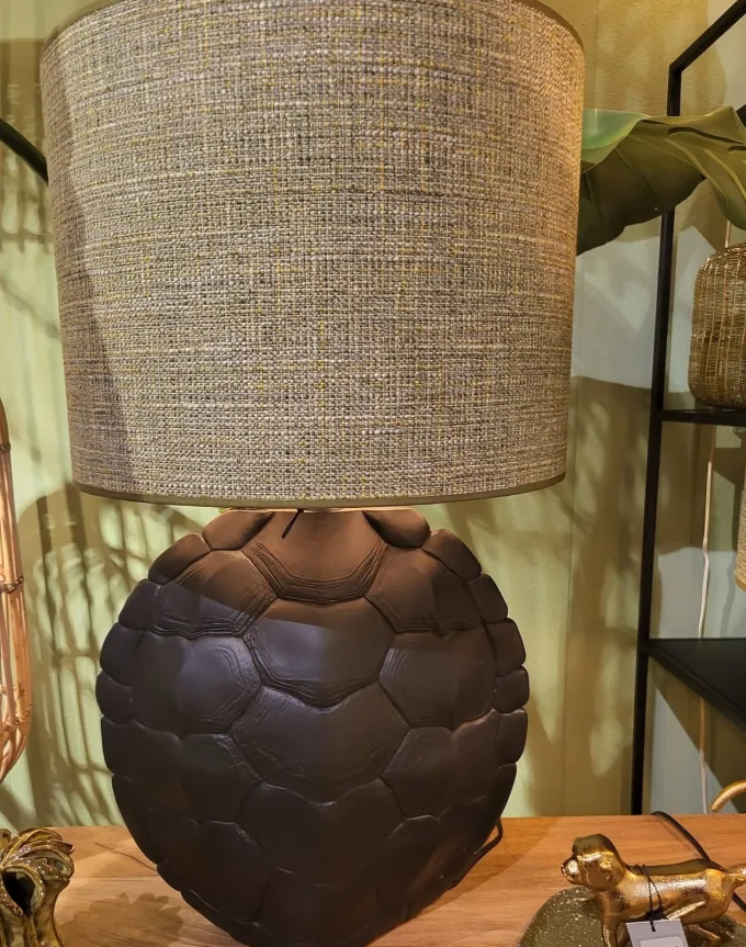 Light en Living Lampvoet TURTLE mat zwart 54,5 cm hoog