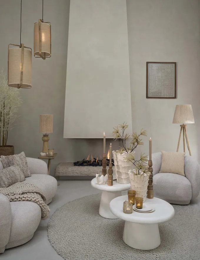 Light en Living Lampvoet Ø17x35 cm BAGLIO hout mat naturel