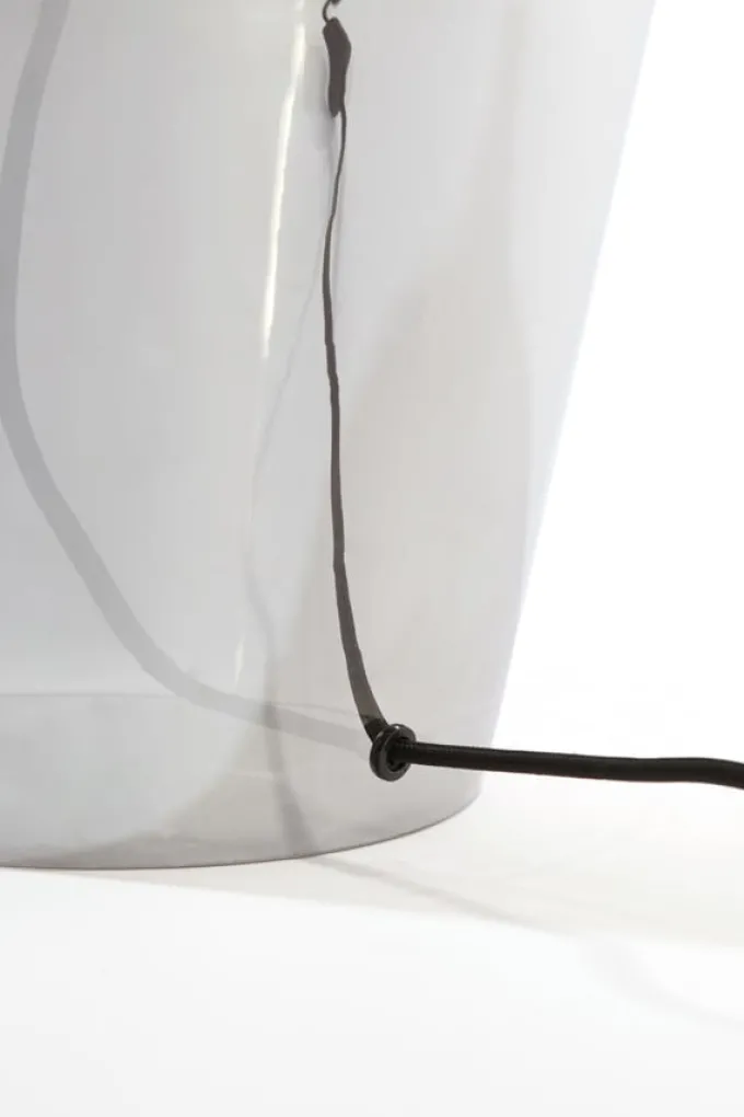 Light en Living Lampvoet Ø25x35 cm MYLES smoke glas+antiek brons