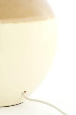 Light en Living Lampvoet Ø28,5x52 cm ULLOA keramiek lichtbruin + crème
