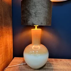 Light en Living Lampvoet Ø28,5x52 cm ULLOA keramiek lichtbruin + crème