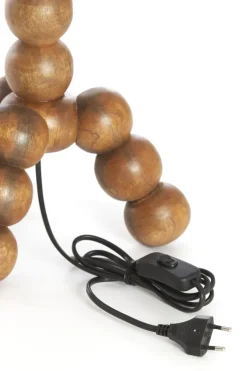 Light en Living Lampvoet 20x20x50 cm VEGLIO hout olie bruin