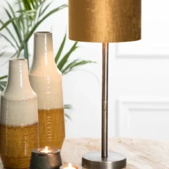 Light en Living Lampvoet 16 x 16 x 50 cm Undai Ruw Nikkel