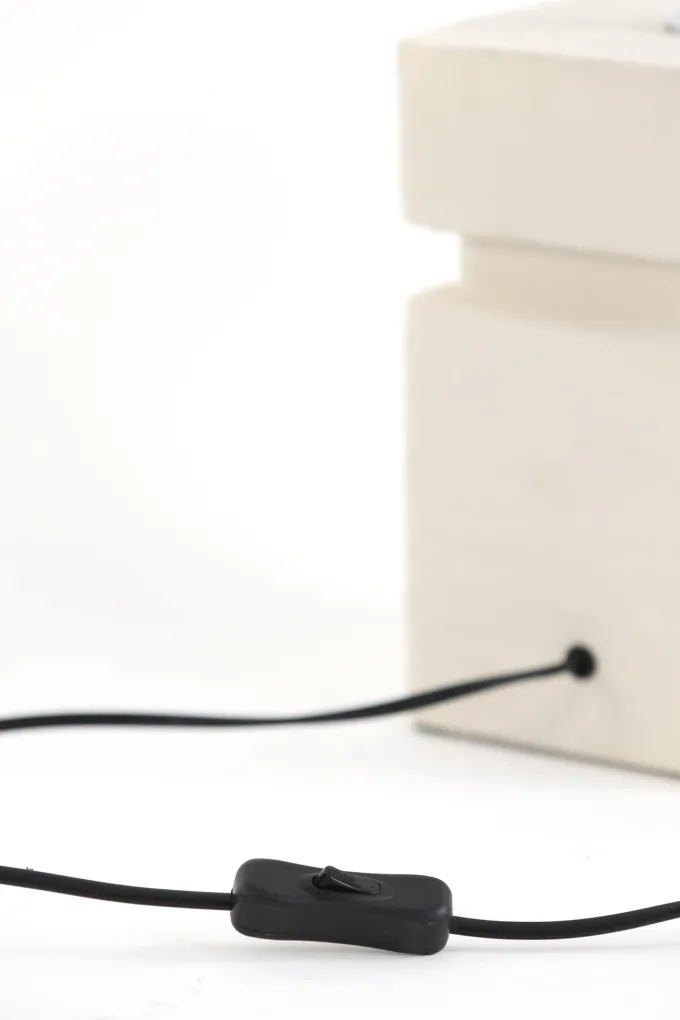 Light en Living Lampvoet 16x16x32 cm AMTA keramiek crème