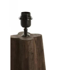 Light en Living Lampvoet 15x15x40 cm NAVELLI hout mat grijs/bruin
