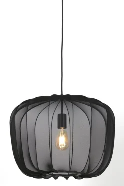 Light en Living Light & Living Hanglamp PLUMERIA zwart - Ø50x37,5 cm