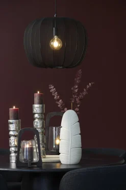 Light en Living Light & Living Hanglamp PLUMERIA zwart - Ø50x37,5 cm