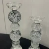 Light en Living Light & Living Kaarsenhouder ITINGA - Glas met Bubbelstructuur - Helder - Ø9,5x34 cm