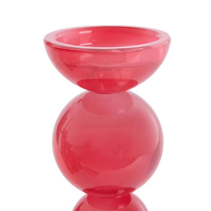 Light en Living Light & Living Kaarsenhouder ITINGA - Glas - Melk Koraal - Ø9,5x15,5 cm