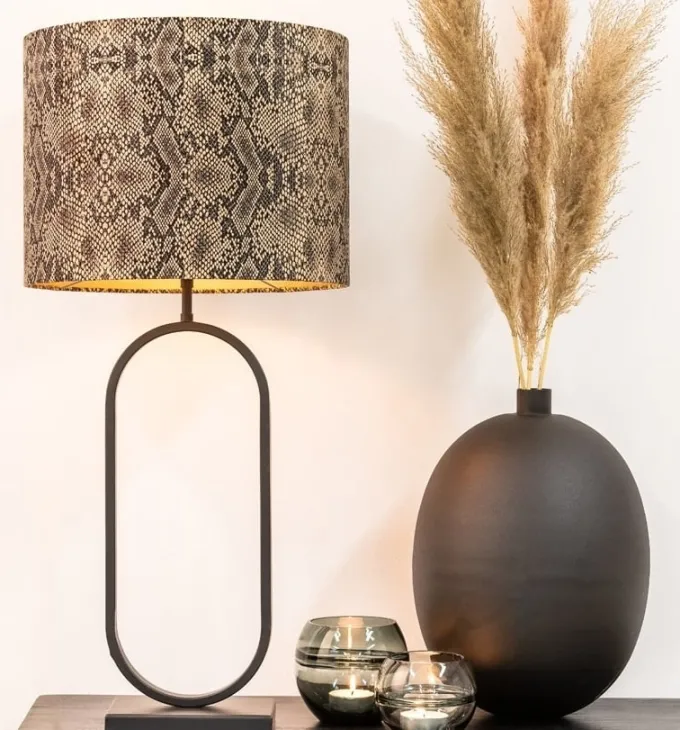 Light en Living Light & Living Lampvoet JAMIRI - 21x10x45 cm - Mat Zwart