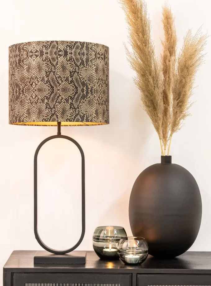 Light en Living Light & Living Lampvoet JAMIRI - 21x10x45 cm - Mat Zwart