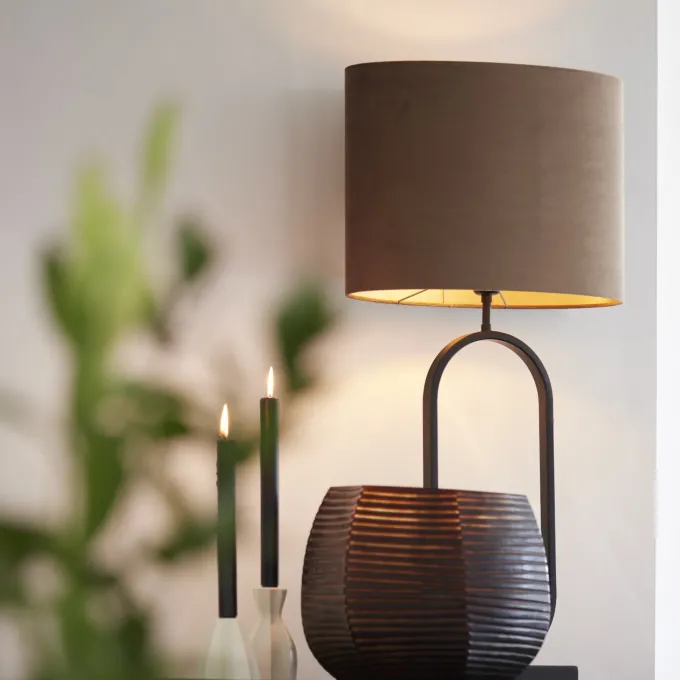 Light en Living Light & Living Lampvoet JAMIRI 21x13x55 cm - Mat Zwart