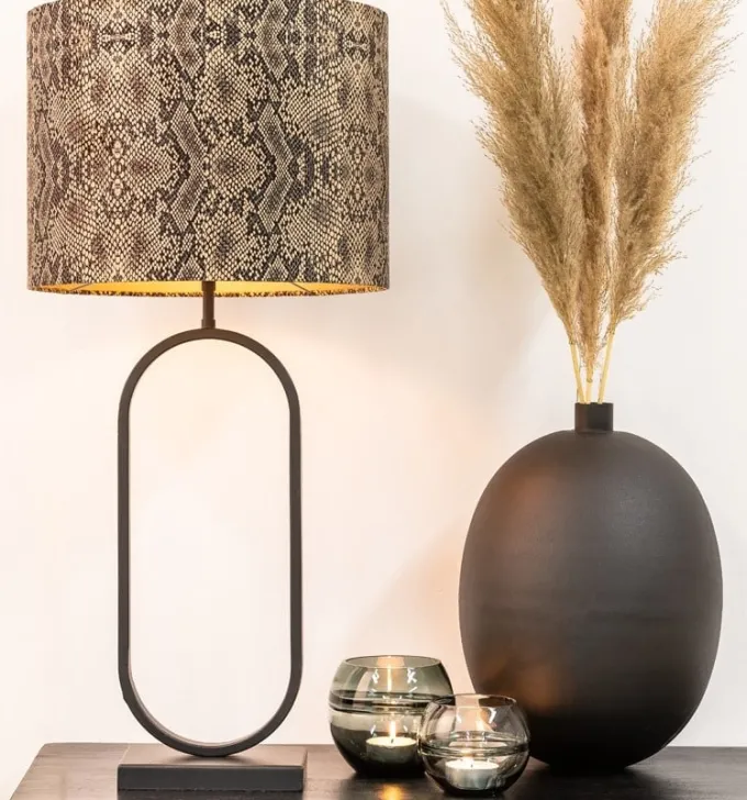 Light en Living Light & Living Lampvoet JAMIRI 21x13x55 cm - Mat Zwart