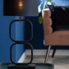 Light en Living Light & Living Lampvoet LUTIKA - Mat Zwart - 23x11,5x46 cm