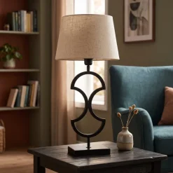 Light en Living Light & Living Lampvoet RIAVA - 17,5x11x43 cm - Mat Zwart