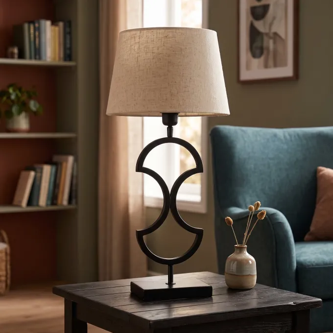 Light en Living Light & Living Lampvoet RIAVA - 17,5x11x43 cm - Mat Zwart