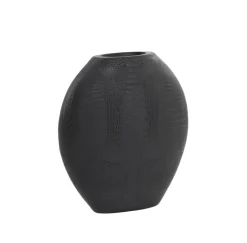 Light en Living Light & Living Vaas SKELD Mat Zwart - 29,5x8x31,5 cm