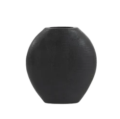 Light en Living Light & Living Vaas SKELD Mat Zwart - 29,5x8x31,5 cm