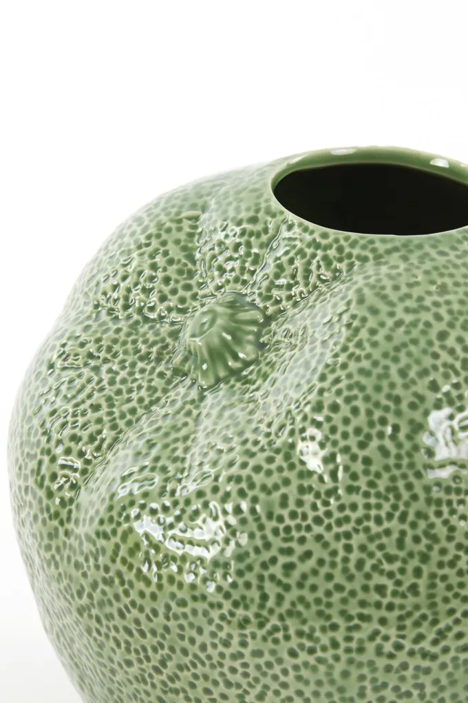 Light en Living Light & Living Vaas Orange - Keramiek - Groen - 20,5x19,5x18,5 cm