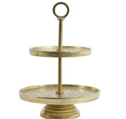 Light en Living Luxe Etagère 2-laags LUTEK Goud – Light & Living