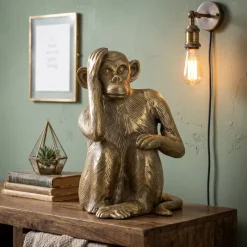 Light en Living Ornament Aap in antique brons finish