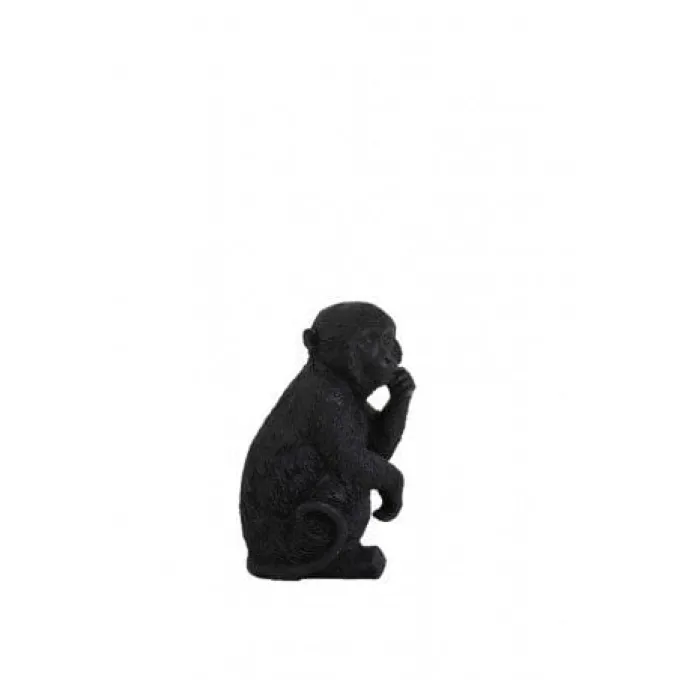 Light en Living Ornament Aap Zwart S - Stijlvol Dierenbeeldje