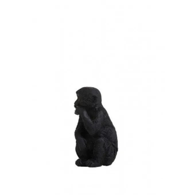 Light en Living Ornament Aap Zwart S - Stijlvol Dierenbeeldje