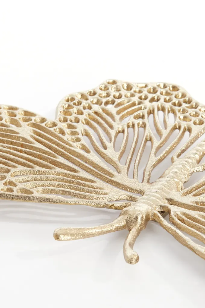 Light en Living Ornament BUTTERFLY set van 3 glanzend goud