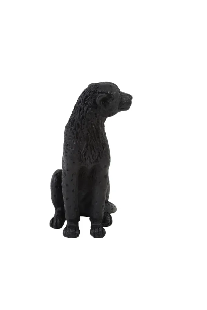 Light en Living Ornament CHEETAH velvet Bruin of zwart in 3 maten