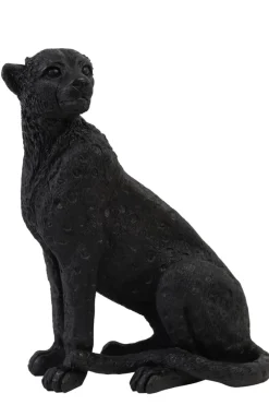 Light en Living Ornament CHEETAH velvet Bruin of zwart in 3 maten