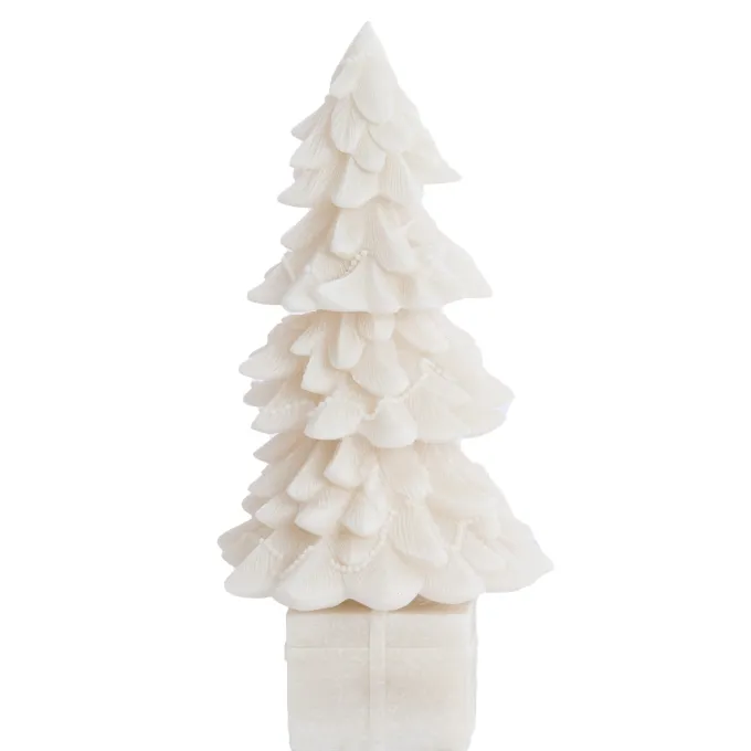 Light en Living Ornament CHRISTMAS TREE Ø13x25 cm Beige – Light & Living