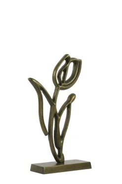 Light en Living Ornament op voet 17x6x35 cm TULIPANU antiek brons