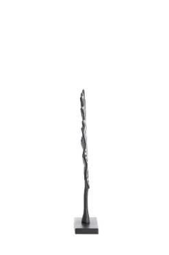 Light en Living Ornament op voet 36x6x39 cm LEAF mat zwart