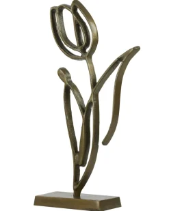 Light en Living Ornament op voet 24x8,5x45 cm TULIPANU antiek brons