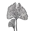 Light en Living Ornament op voet 36x10x48 cm LEAF mat zwart